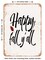 DECORATIVE METAL SIGN - Happy Fall Y'all0 - Vintage Rusty Look
